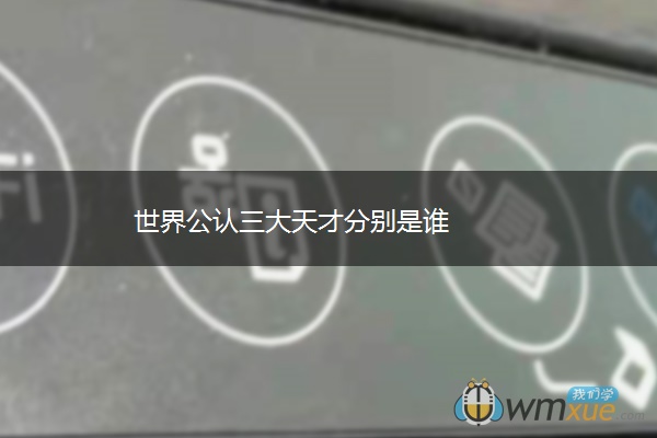 世界公认三大天才分别是谁