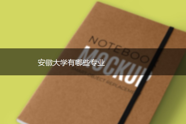安徽大学有哪些专业