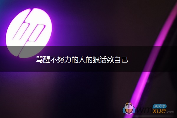 骂醒不努力的人的狠话致自己