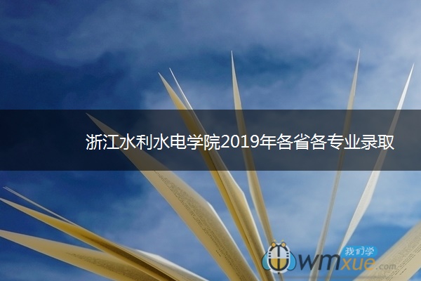 浙江水利水电学院2019年各省各专业录取分数线