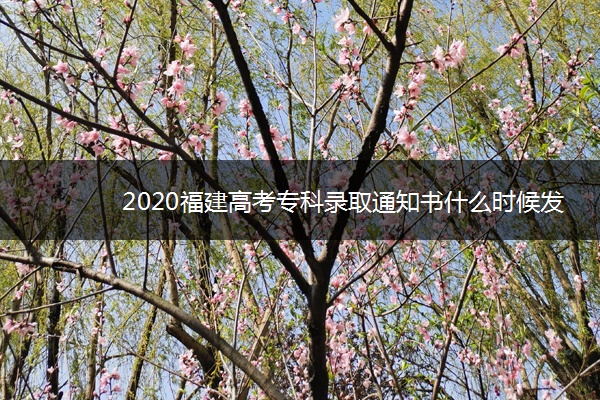 2020福建高考专科录取通知书什么时候发放