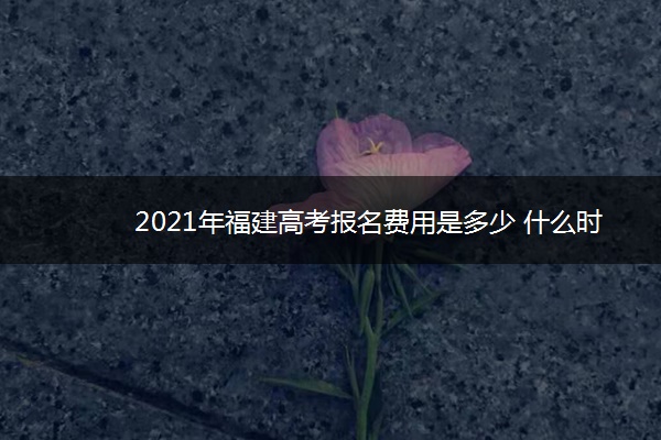 2021年福建高考报名费用是多少 什么时候缴费