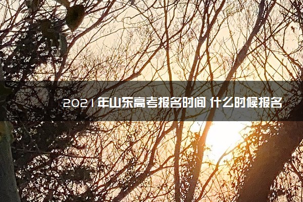 2021年山东高考报名时间 什么时候报名